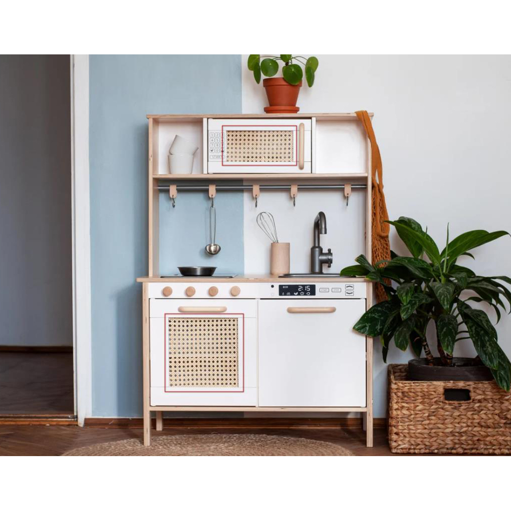 Rattan Panels Kitchen