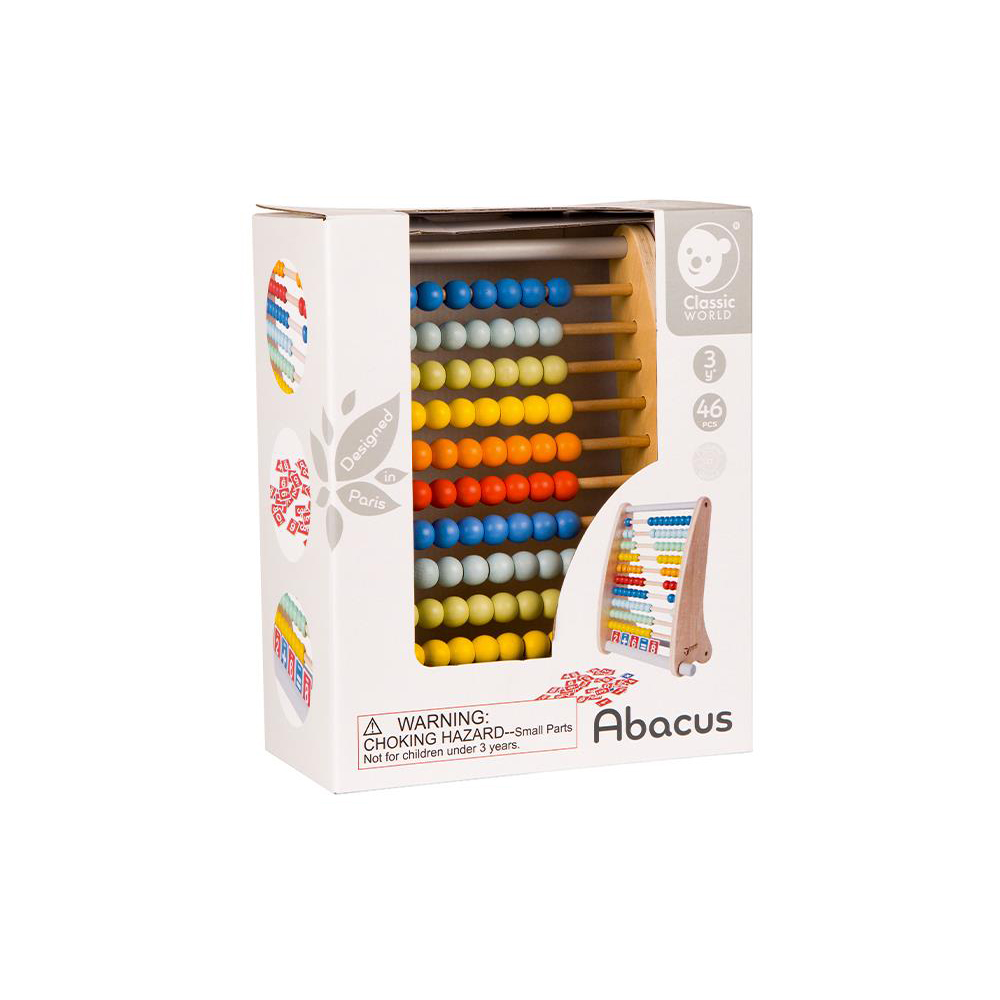 Classic Wooden Abacus – 46 Beads